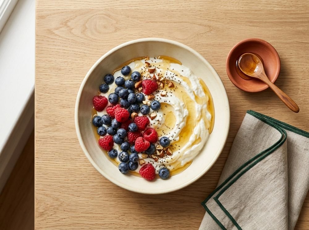 Greek Yogurt Power Bowl with Berries & Honey
